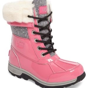 UGG BUTTE SPARKLE LEATHER WATERPROOF SNOW BOOTS